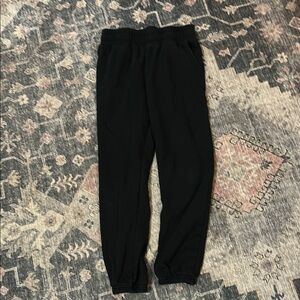 POPFLEX Black Track Pants with Tapered Ankle Design